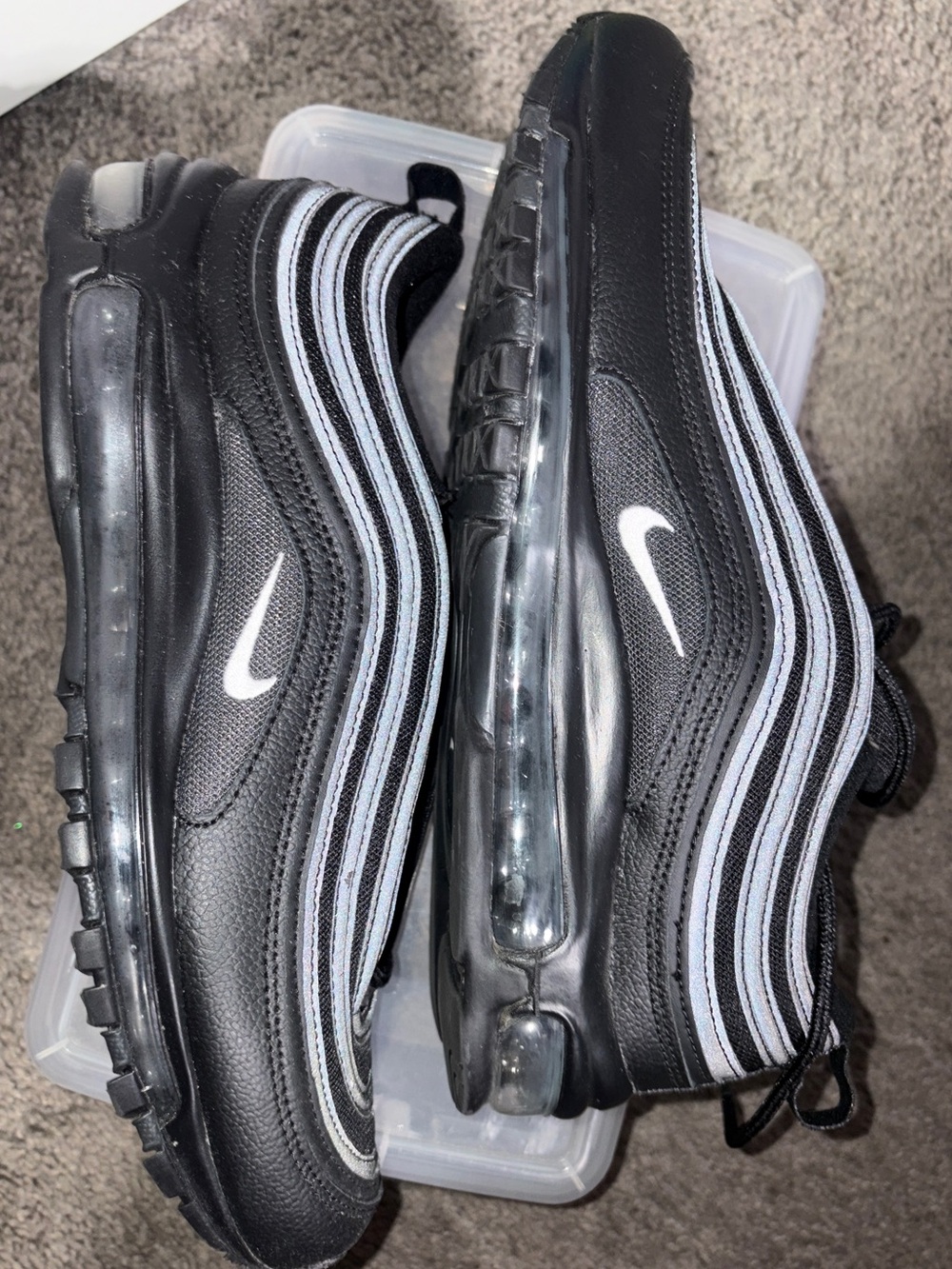Nike Men's Black Air Max 97 Sneakers SIZE 10 - Picture 4 of 6